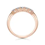 Pierścionek z szyną z diamentów różowe złoto SBP_012